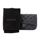 Túi Đựng Điện Thoại Chanel Caviar Đen – Flap Quilted Phone Holder With Chain – Chính Hãng, Mới 97%