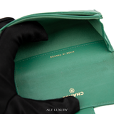 CHANEL Lambskin Quilted Flap Card Holder Wallet Green – Sang Trọng & Thanh Lịch Trong Từng Chi Tiết – Mới 97% Full Box