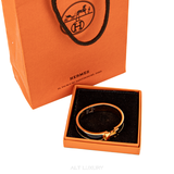 Vòng Tay Hermes Black/White – Viền Mạ Vàng Gold – Thanh Lịch, Thời Thượng – Mới 97% Full Box