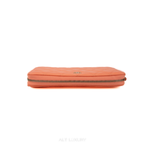 Ví CHANEL Lambskin Quilted Yen Màu Cam – Sang Trọng & Nổi Bật – Mới 97% Full Box