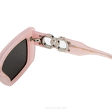 Kính Mắt Gentler Monster x Jenny Phiên Bản Màu Hồng – Vintage Punk Square Sunglasses – Unisex – Mới 90%