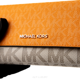 Túi Michael Kors Jet Set Travel Medium Dome Crossbody – Màu Cam Nổi Bật, Mới 98%, Kèm Ví Mini