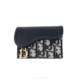 Dior Saddle Lotus Wallet Màu Xanh