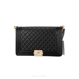CHANEL Caviar Quilted New Medium Boy Flap Black – Đẳng Cấp Sang Trọng, Phối Mạ Vàng – Mới 98%