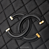 CHANEL Small Filigree Vanity Case Caviar Leather Black – Thiết Kế Sang Trọng, Mới 98% Kèm Dây Đeo