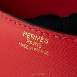 HERMÈS Constance Leather Crossbody Bag Màu Đỏ – Biểu Tượng Thanh Lịch, Mới 98%
