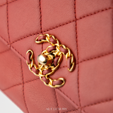 CHANEL Infinity Handle Coral Pink in Lambskin and Gold – Mới 98% Full Box