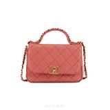 CHANEL Infinity Handle Coral Pink in Lambskin and Gold – Mới 98% Full Box