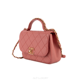 CHANEL Infinity Handle Coral Pink in Lambskin and Gold – Mới 98% Full Box