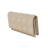 DIOR CARO POUCH WITH CHAIN SAND-COLORED SUPPLE CANNAGE CALFSKIN – PHỤ KIỆN SANG TRỌNG CHO PHÁI ĐẸP – MỚI 97% FULL BOX