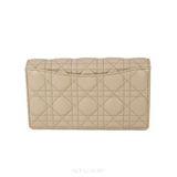 DIOR CARO POUCH WITH CHAIN SAND-COLORED SUPPLE CANNAGE CALFSKIN – PHỤ KIỆN SANG TRỌNG CHO PHÁI ĐẸP – MỚI 97% FULL BOX