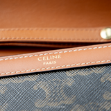 CELINE WALLET ON CHAIN MARGO IN TRIOMPHE CANVAS and CALFSKIN