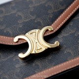 CELINE WALLET ON CHAIN MARGO IN TRIOMPHE CANVAS and CALFSKIN