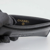 CHANEL Caviar Timeless CC Card Holder in Black