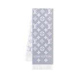 Khăn Quàng Cổ Louis Vuitton Essential Monogram – Màu Xám