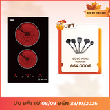 Bếp hồng ngoại domino 2 vùng nấu 30cm