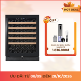 Tủ rượu độc lập âm tủ 1 vùng nhiệt độ 60cm 127L
