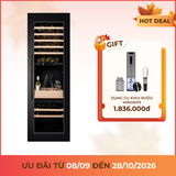 Tủ rượu âm tủ 2 vùng nhiệt độ 60cm 241L