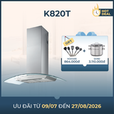 Máy hút mùi áp tường dạng chữ t 90cm