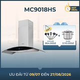 Máy hút mùi áp tường dạng chữ t 90cm