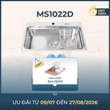 Chậu rửa chén 1 hố inox 304 kích thước 76.2cm