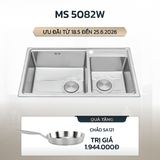 Chậu rửa chén 2 hố inox 304 kích thước 82cm