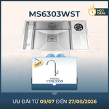 Chậu rửa chén 1 hố inox 304 kích thước 80cm