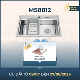 Chậu rửa chén 2 hố inox 304 kích thước 80cm