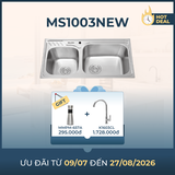 Chậu rửa chén 2 hố inox 304 kích thước 80cm