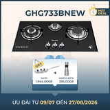 Bếp gas 3 vùng nấu 73cm