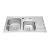 Chậu rửa chén 2 hố inox 304 kích thước 87.5cm