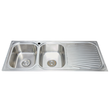 Chậu rửa chén 2 hố inox 304 kích thước 118cm