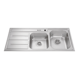 Chậu rửa chén 2 hố inox 304 kích thước 112cm