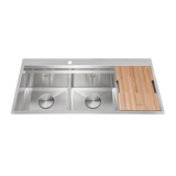 Chậu rửa chén 2 hố kích inox 304 kích thước 116cm