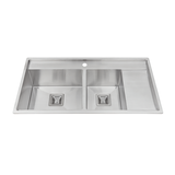 Chậu rửa chén 2 hố inox 304 kích thước 96cm