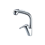 Vòi rửa chén nóng lạnh dây rút đồng thau chrome