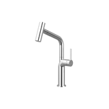 Vòi rửa chén nóng lạnh dây rút đồng thau chrome