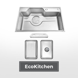 Chậu rửa chén 1 hố hạn chế trầy xước kích thước 80 cm - lắp âm hoặc lắp nổi