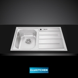 Chậu rửa chén 1 hố inox 304 kích thước 80cm EcoKitchen