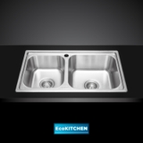 Chậu rửa chén 2 hố inox 304 kích thước 76cm EcoKitchen