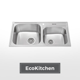 Chậu rửa chén 2 hố inox 304 kích thước 83 cm