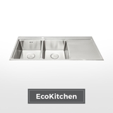 Chậu rửa chén 2 hố inox 304 kích thước 116 cm