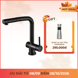 Vòi rửa chén nóng lạnh dây rút Inox 304