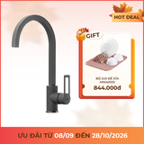 Vòi rửa chén nóng lạnh đồng thau sơn phủ