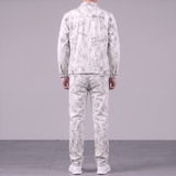 Bộ Đồ Áo Jacket Jean và Quần Jean Dirty White Chất