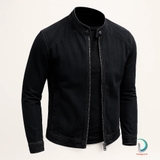 Jacket Jean Black Cổ Tàu Chất, Bui Bặm- BK01