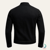 Jacket Jean Black Cổ Tàu Chất, Bui Bặm- BK01