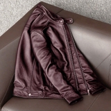 Áo Da Jacket Màu Bordeaux