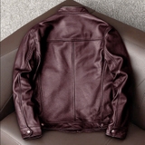 Áo Da Jacket Màu Bordeaux