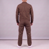 Bộ Đồ Áo Jacket Jean và Quần Jean màu Nâu Hiện Đại